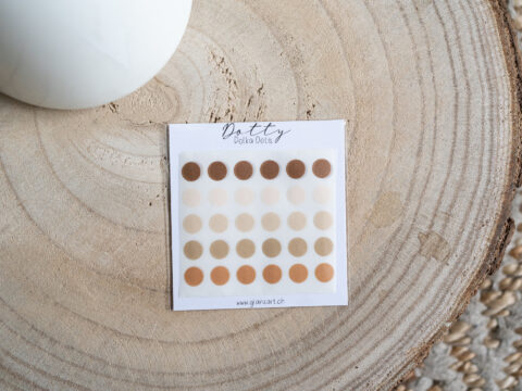Polka Dot Stickers - DOTTY - CURRY