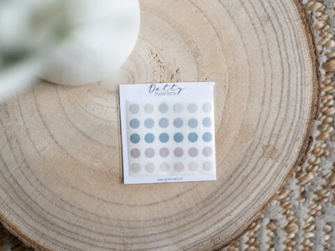 Polka Dot Stickers - DOTTY - CLOUDY SKY