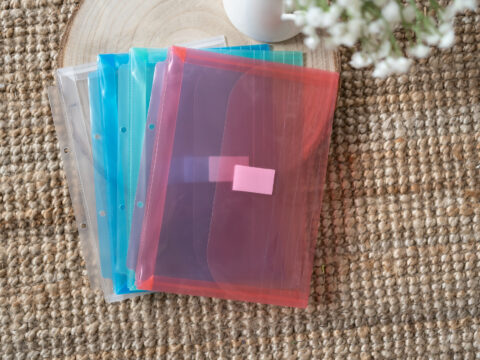 Dokumententasche mit Klettverschluss A5 - assortiert