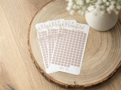 Kleingeld Sparchallenge - Elegant Boho