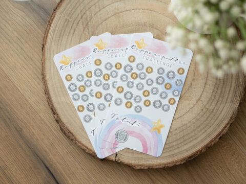 Rappenspalter Kleingeld Sparchallenge für Kinder - A6 Personal - RAINBOW