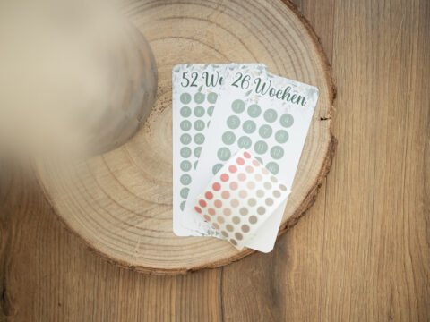 78 Wochen Sparchallenge Set inkl. Dotty Polka Dots - Eukalyptus