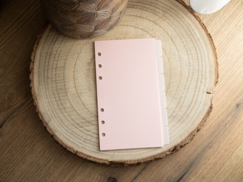 6er Register für A6 Personal Ringplaner - pink
