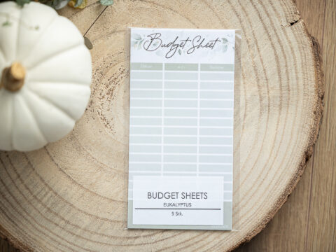 Budgetsheet Tracker - Eukalyptus - 5er Set