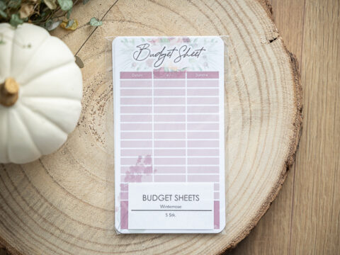 Budgetsheet Tracker - Winterrose - 5er Set